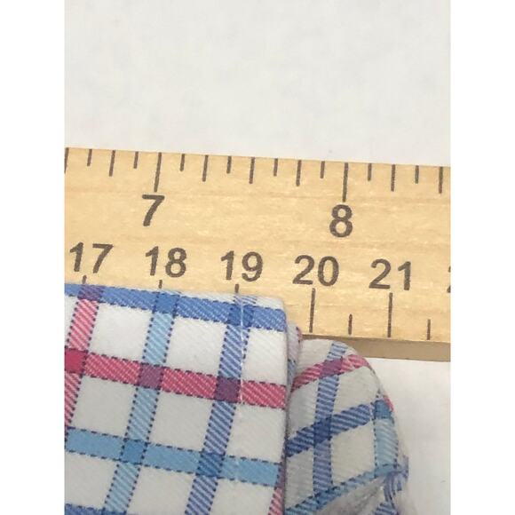 Peter Millar Nanoluxe Men Plaid Button Up Shirt Academia Preppy Blue Size Large - Picture 8 of 11